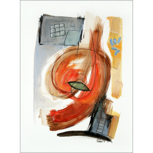 „Klang 9“ – Abstrakte Energie-Kunst mit lebendigen Formen