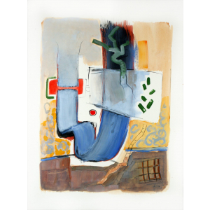 „Mündung“ – Abstrakte Komposition mit organischen Formen