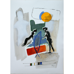 „O-T-6“ – Abstrakte Figurative Kunst mit symbolischen Elementen