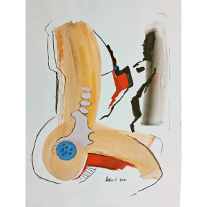 „Ohne Titel“ – Abstrakte Figurative Kunst mit lebendigen Formen