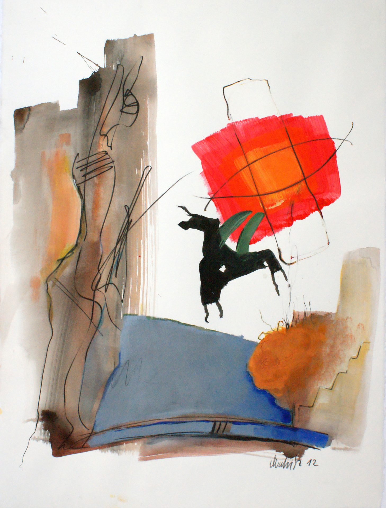 „Pegasus“ – Abstrakte Mythenkunst mit lebendigen Formen