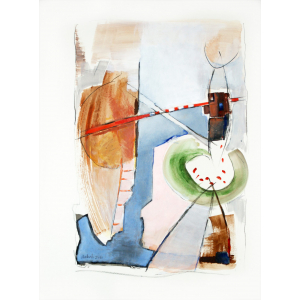 „Suche“ – Abstrakte Komposition mit lebendigen Formen