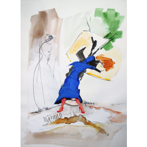 „Tanz“ – Abstrakte Figurative Kunst mit lebendigen Formen