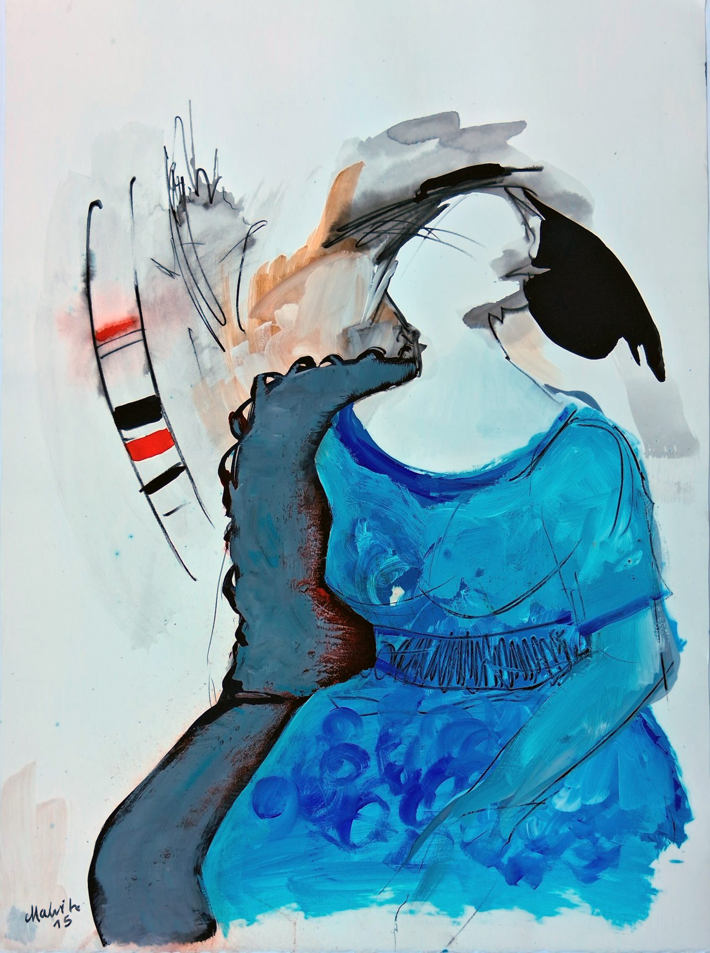 „Wieder Frühling“ – Abstrakte Figurative Kunst mit lebendigen Formen